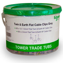Trade Tub 9 - 1.0/1.5 & 2.5mm T&E Grey Clips