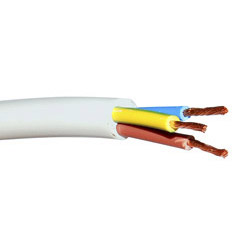 1.0mm 3 Core 3183 PVC Flex Cable White