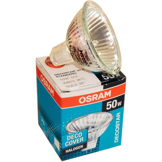 Osram Decostar GU5.3 12V 50W Dichroic MR16 Halogen Light Bulb Lamps