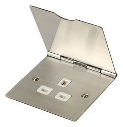 13A 1 Gang floor socket - Stainless Steel
