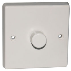 Varilight V-Pro 400w 1 Gang 2 Way Trailing Edge Dimmer White