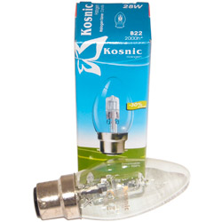 Kosnic 28w Halogen Candle Lamp BC