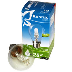 Kosnic 28w Halogen GLS Lamp BC