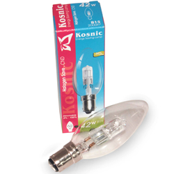 Kosnic 42w Halogen Candle Lamp SBC
