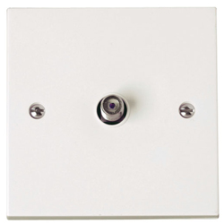 Polar Single 1 Gang Satalite Socket White