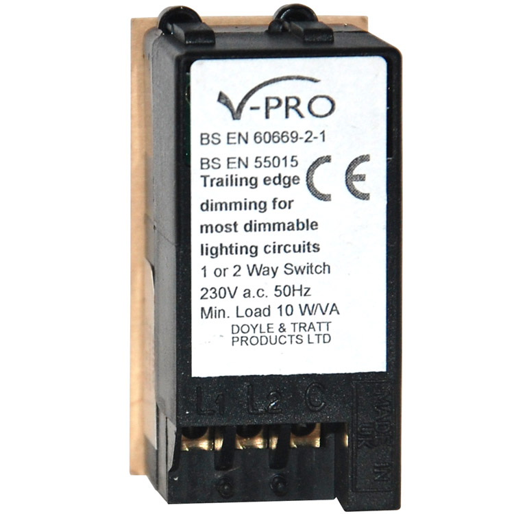 Varilight VPro Trailing Edge LED Dimmer Module 10W-120W 230V 2 Way Z0JP250-P 