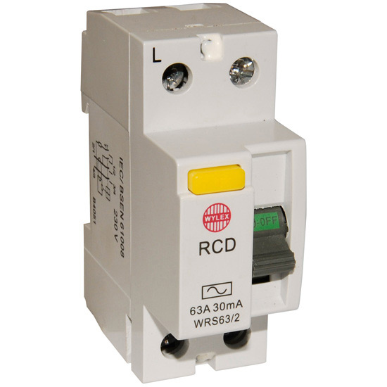 Wylex 63A 2 Pole A.C. RCD Wylex Distribution, Switch and Control