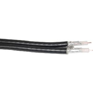 Twin Satellite/Coax Cable Black
