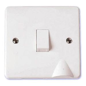 Scolmore Mode 20A Double Pole Switch bottom Flex Outlet