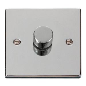 Deco 1 Gang Single 2 Way 400W Dimmer Switch in Polished Chrome