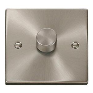 Deco 1 Gang Single 400W 2 Way Dimmer Switch in Satin Chrome
