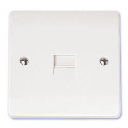 Scolmore Click Mode Single Telephone Master Socket White