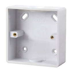 Scolmore Mode 1 Gang Single 29mm PVC Pattress Box-Conduit