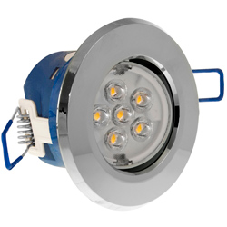 Inceptor MICRO 7w Cool White Integrated LED Downlight - Chrome