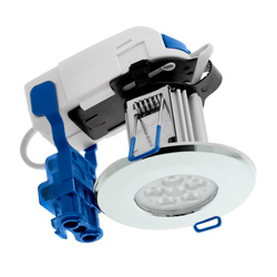 Click Inceptor Integrated 8W Chrome Dimmable LED Downlight Cool White