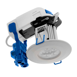 Click Inceptor 8w Integrated LED Downlight White Bezel Warm White