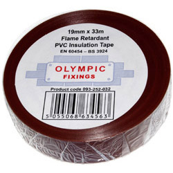 19mm X 33Mtr Brown PVC Insulation Tape