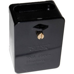 Click 100 Amp 1 Single Pole 5 x 35mm Square Link Box