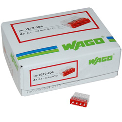 Wago 4 Way Connector Red