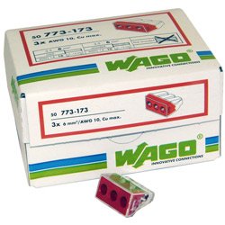 Wago 6mm 3 Port Push-Wire Connectors