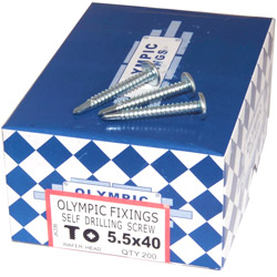 Self Drilling Screws 5.5 x 40 Wafer Head