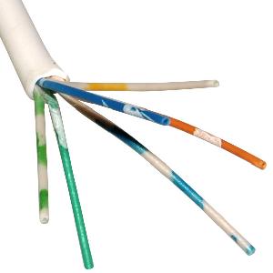 White 3 pair Telephone Cable