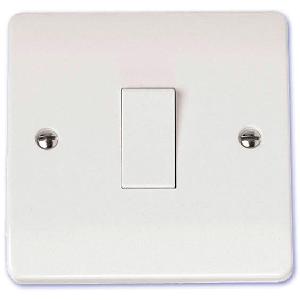 Scolmore Mode 10 Amp 1 Gang 2 Way Light Switch - White