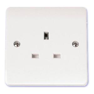 Scolmore Click Mode 13A 1 Gang Single Plug Socket White