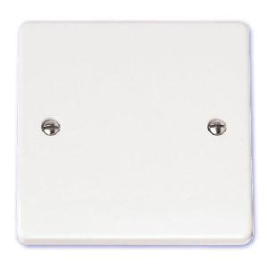 Scolmore Click Mode 1 Gang Single Blank Plate White