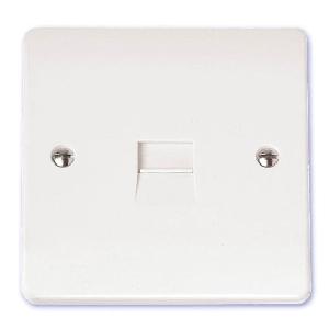 Scolmore Click Mode Single Secondary Telephone Socket White