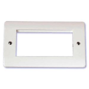 Scolmore Click Mode 2 Gang Media Plate Quad Aperture
