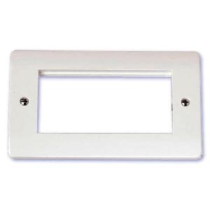 Scolmore Click Mode 2 Gang Media Plate Quad Aperture