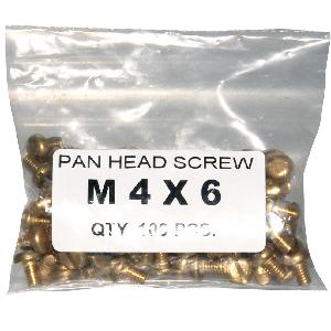 M4 x 6mm Brass Screws