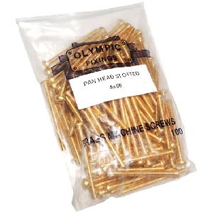 M4 X 50mm Brass Screws