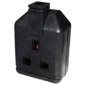 Permaplug 1 Gang Trailing Socket Black