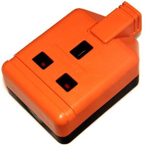 Permaplug 1 Gang Trailing Socket Orange