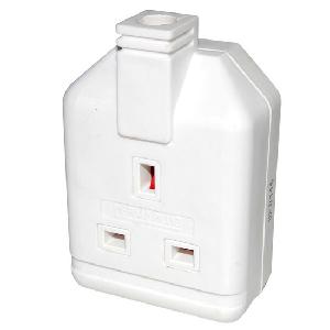 Permaplug 1 Gang Trailing Socket White