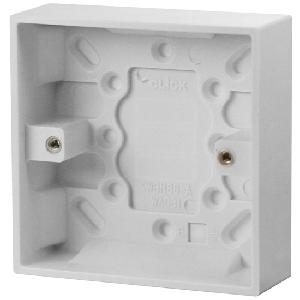Polar 25mm Single Pattress Surface Mounting Box Brass Earth Terminal