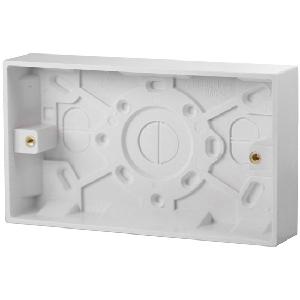 Polar 25mm Double Pattress Surface Mounting Box Brass Earth Terminal
