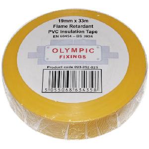 19mmX33mtr Yellow PVC Insulation Tape