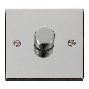 Deco 1 Gang Single 2 Way 400W Dimmer Switch in Polished Chrome