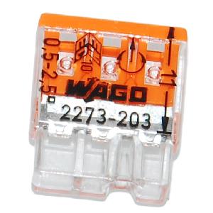 Wago 3 Way Connector Orange